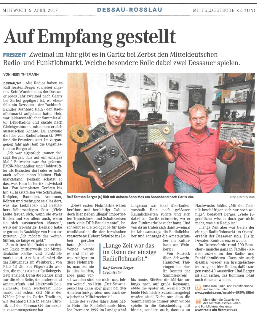 Mitteldeutsche Zeitung - Lokalteil Dessau-Roßlau - 05. April 2017